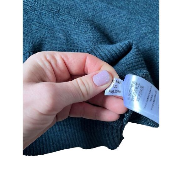 Smartwool Mens Merino Wool Blend 1/4 Zip Sweater Pullover Shirt L Blue - Picture 8 of 9